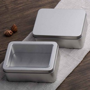 Soap storage metal box window gift tin box 125*90*48MM