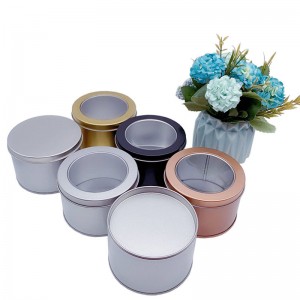 The factory sells the cylindrical top cover tin can cake boxes shaving soap tin can(90MM*60MM)