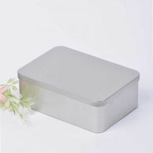 Rectangular frosted tinplate saffron gift metal box 159*110*53MM