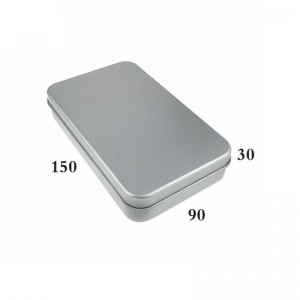 Frosted metal packaging box rectangular cosmetic brush tinplate box 150*90*30MM