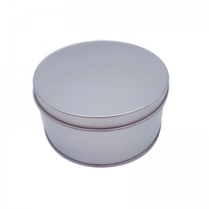 Factory direct sale silver round metal tin containers with lid coffee tin cans wholesale(90MM*40MM)