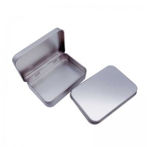 Badge with lid tinplate box frosted small tin box 87*60*18MM