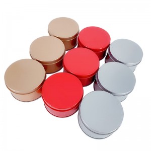 Food grade candy metal cans tinplate round tin box 75*40MM