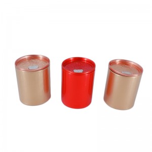 Candy metal packaging box easy to carry tea can 45*60MM