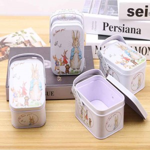 Food grade candy tin box small tin box with handle108*80*60MM